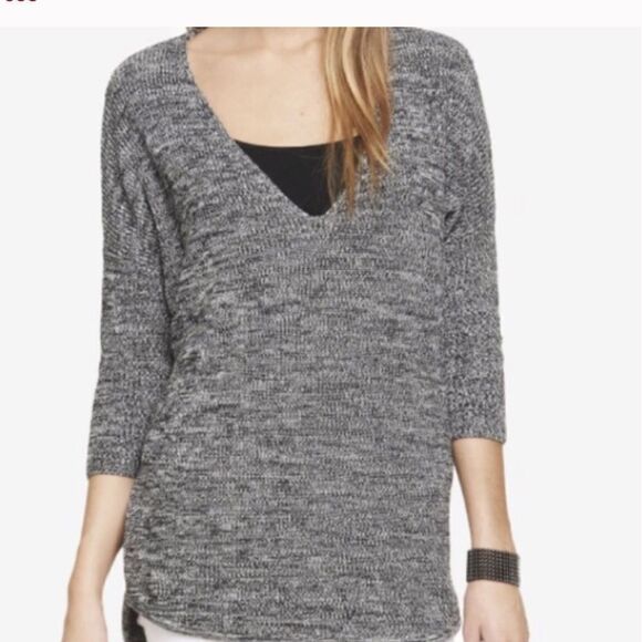 ✨ Marled Oversized Deep V-Neck Tunic Sweater✨ - Picture 2 of 3